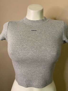 Madhappy Heather Gray short sleeve rib knit cotton baby tee 💕